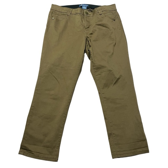 Democracy ABSolution Women's Khaki Tan Trousers Plus Size 16 Tummy Control - Picture 1 of 6